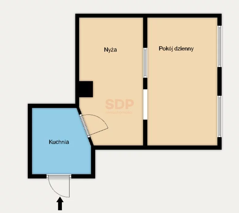 2 pokoje, mieszkanie 34,36 m², piętro 2, oferta nr , 36300, Wałbrzych, Stary Zdrój, Kombatantów