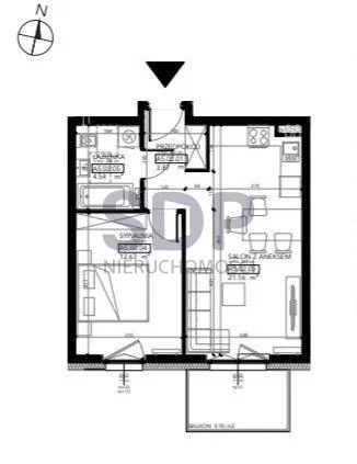 Mieszkanie na sprzedaż, 42,20 m², 2 pokoje, parter, oferta nr 32878