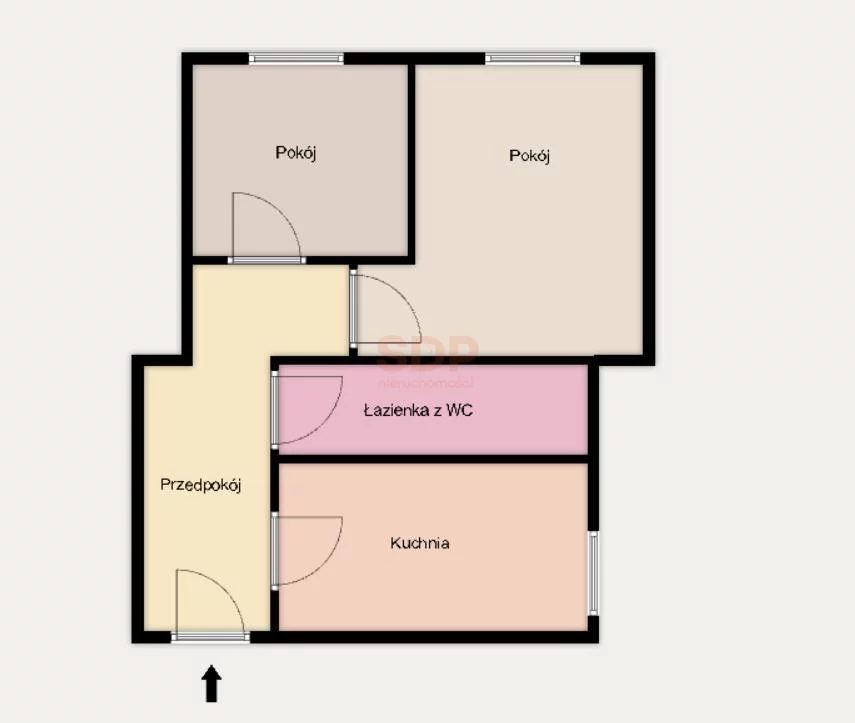2 pokoje, mieszkanie 55,00 m², parter, oferta nr , 36537, Świdnica, Komunardów