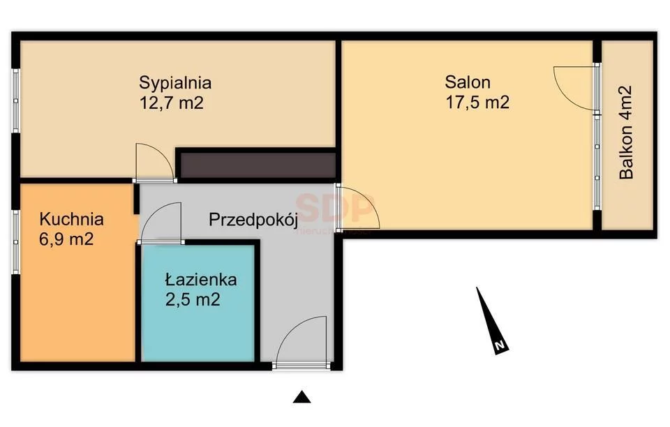 2 pokoje, mieszkanie 46,85 m², piętro 1, oferta nr , 30687, Wrocław, Stare Miasto, Kościuszki