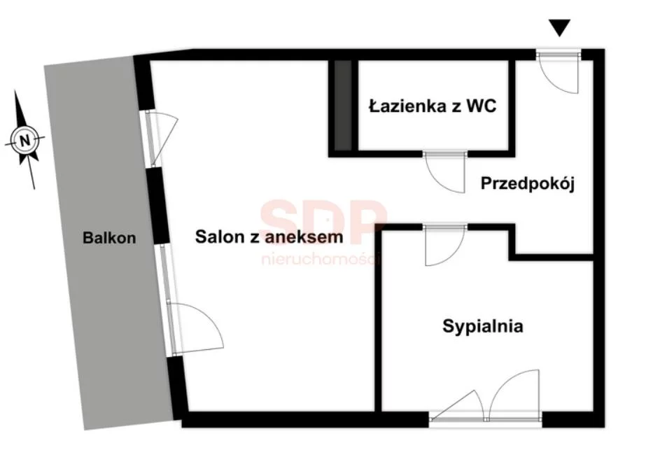 Mieszkanie na sprzedaż, 44,77 m², 2 pokoje, 1 piętro, oferta nr 38424