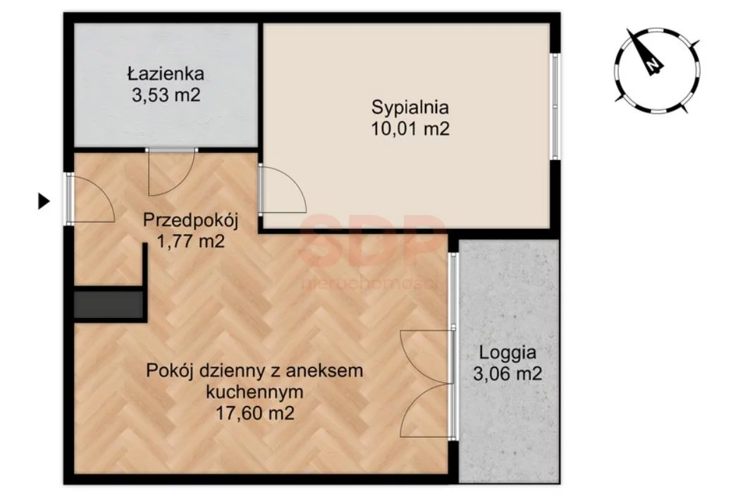 Mieszkanie na sprzedaż, 33,07 m², 2 pokoje, 1 piętro, oferta nr 35962