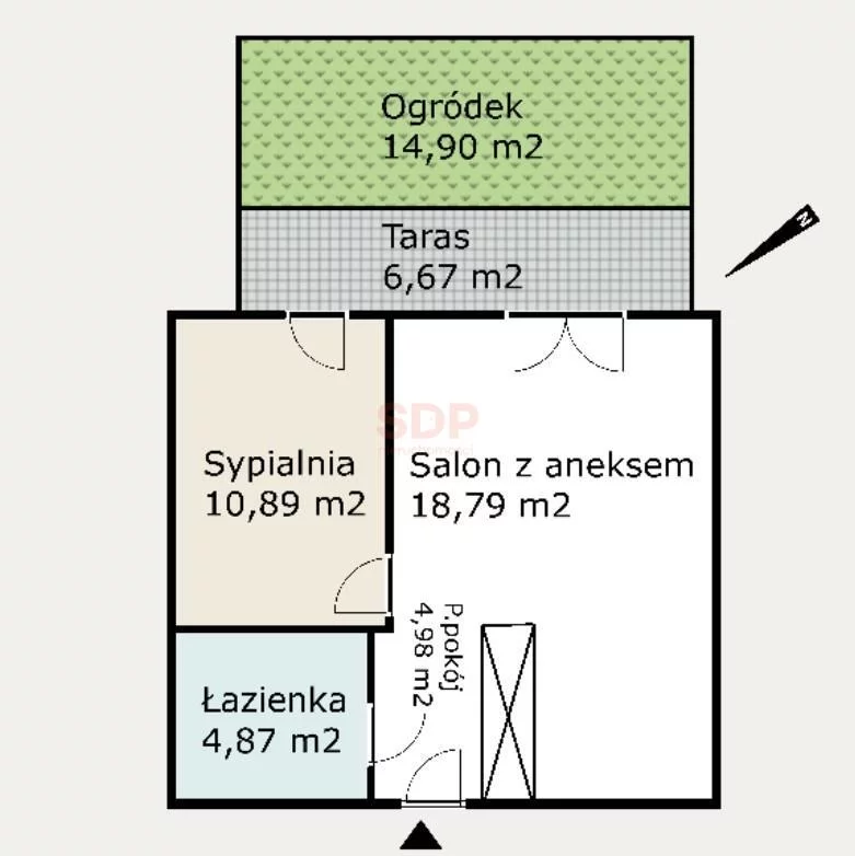 2 pokoje, mieszkanie 40,04 m², parter, oferta nr , 37579, Wrocław, Stare Miasto, Madalińskiego A.J.