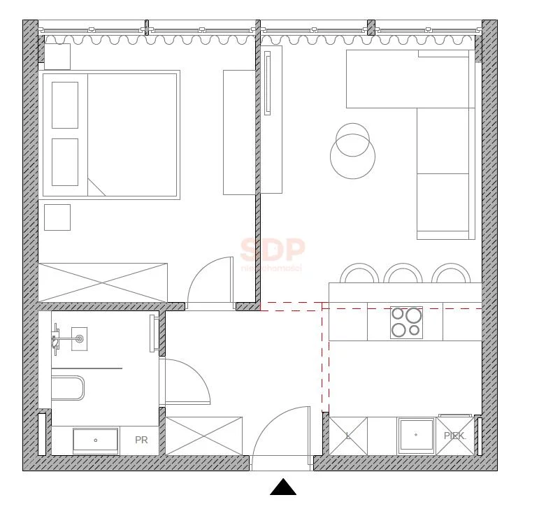 2 pokoje, mieszkanie 43,10 m², piętro 2, oferta nr , 42136, Wrocław, Fabryczna, Metalowców