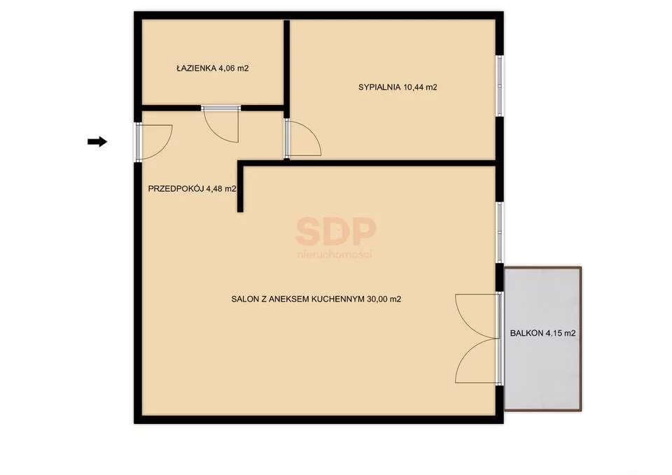 2 pokoje, apartament 49,01 m², piętro 3, oferta nr , 42134, Wrocław, Fabryczna, Miedziana