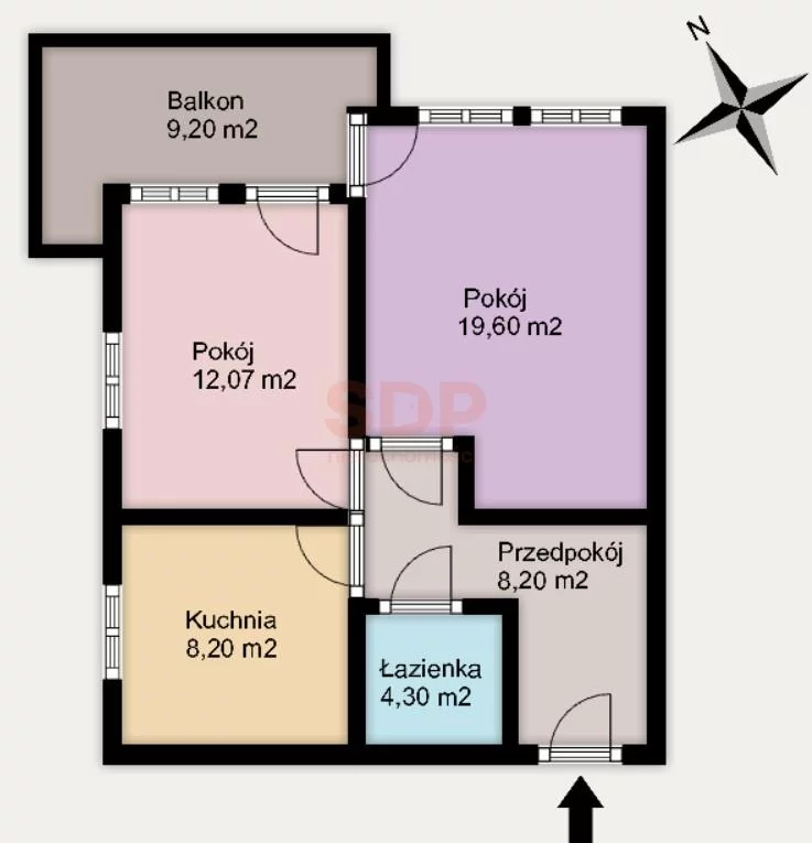 Mieszkanie dwupokojowe 51,34 m², Wrocław, Biskupin-Sępolno-Dąbie-Bartoszowice, Śródmieście, Młodnickiego, Sprzedaż