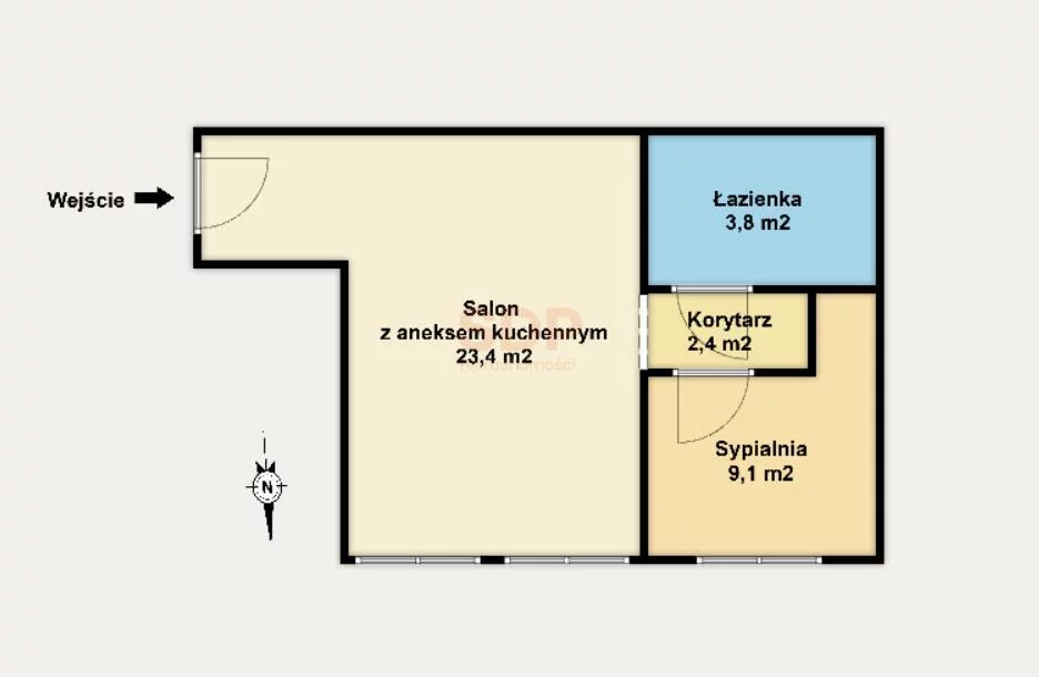 2 pokoje, mieszkanie 38,89 m², piętro 3, oferta nr , 39785, Łódź, Śródmieście, Śródmieście, Narutowicza Gabriela Pl.