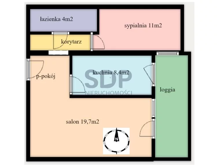 Mieszkanie na sprzedaż, 50,50 m², 2 pokoje, 2 piętro, oferta nr 35111