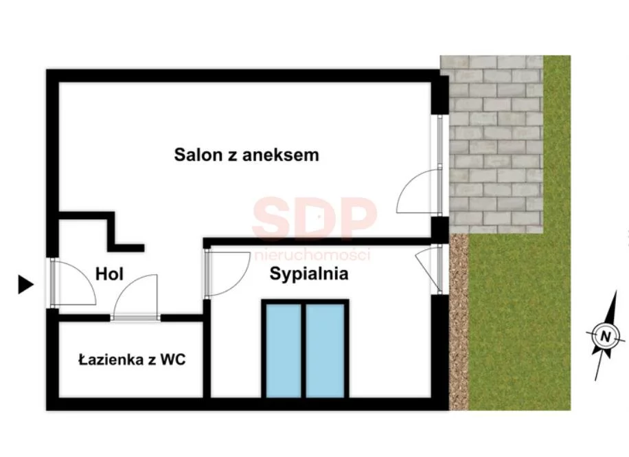 Mieszkanie na sprzedaż, 40,80 m², 2 pokoje, parter, oferta nr 38419