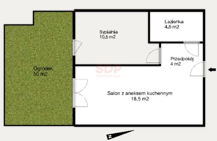 2 pokoje, mieszkanie 37,32 m², parter, oferta nr , 42238, Wrocław, Krzyki-Partynice, Krzyki, Orawska