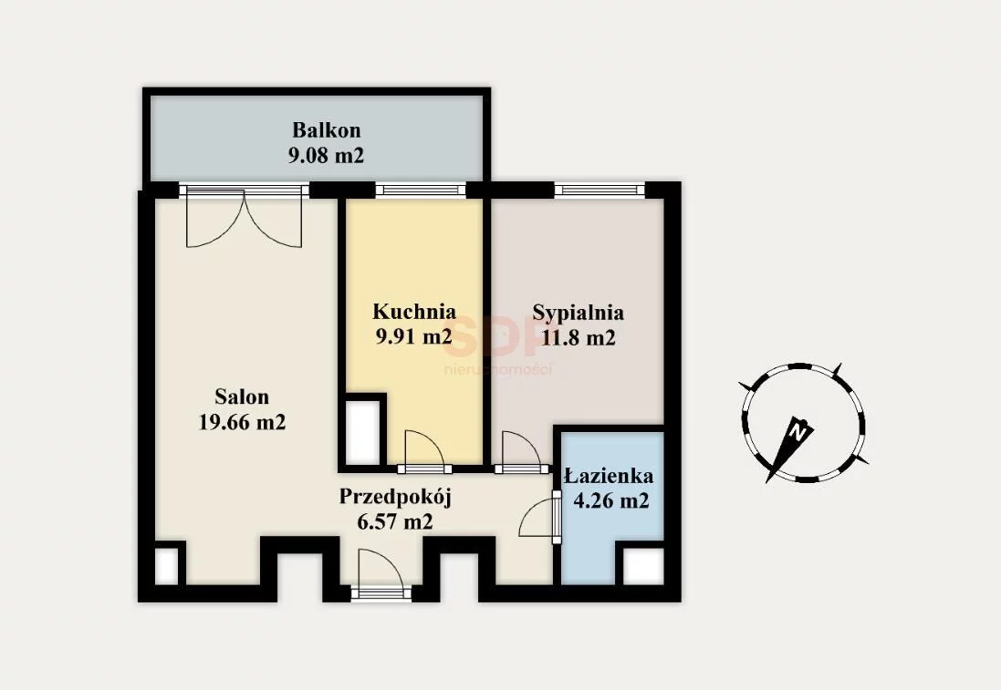 2 pokoje, mieszkanie 54,30 m², piętro 6, oferta nr , 40564, Warszawa, Wola, Wola, Ordona Juliusza Konstantego