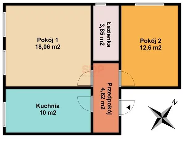 2 pokoje, mieszkanie 49,13 m², parter, oferta nr , 41822, Wrocław, Krzyki-Partynice, Krzyki, Partynicka