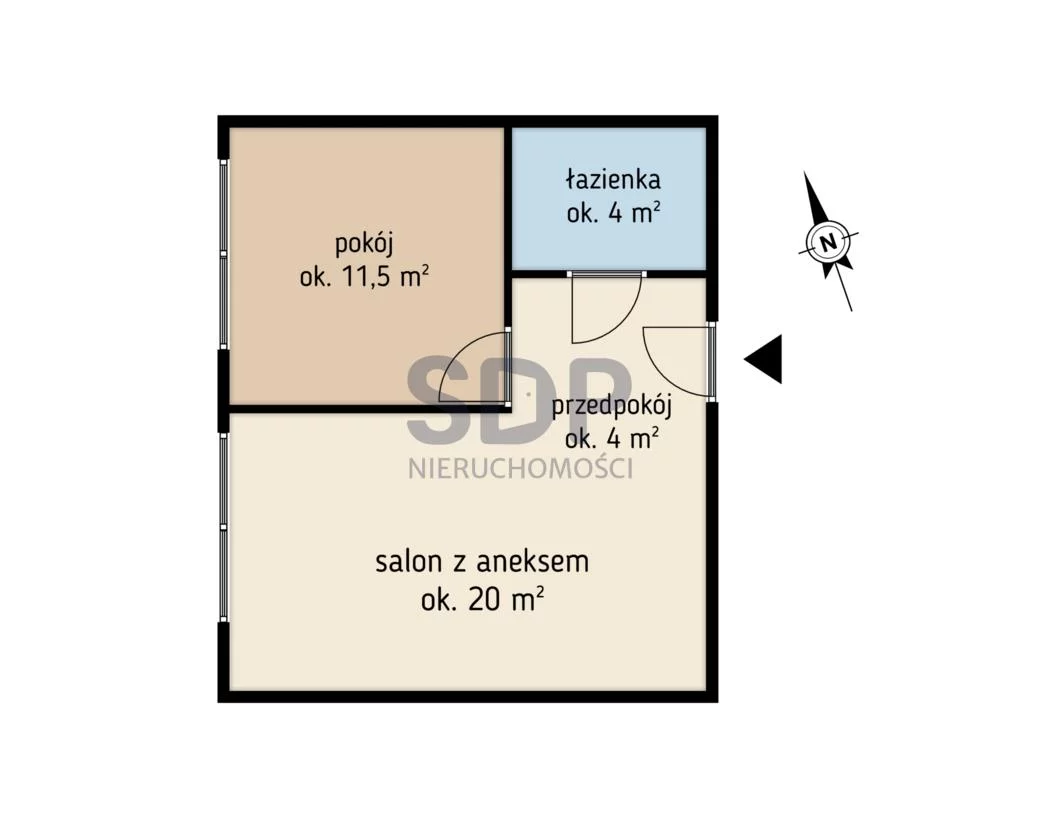 Mieszkanie na sprzedaż, 39,45 m², 2 pokoje, 2 piętro, oferta nr 32396