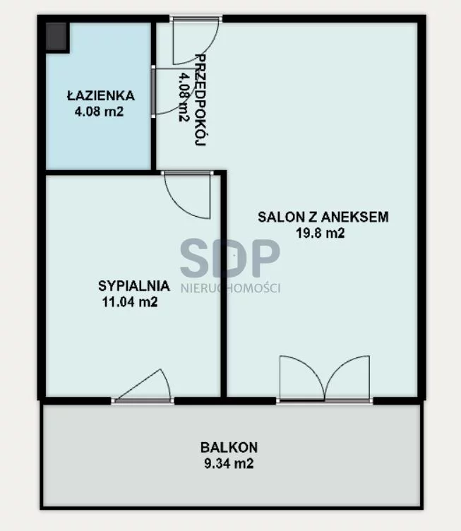 Mieszkanie na sprzedaż, 38,55 m², 2 pokoje, 6 piętro, oferta nr 32518