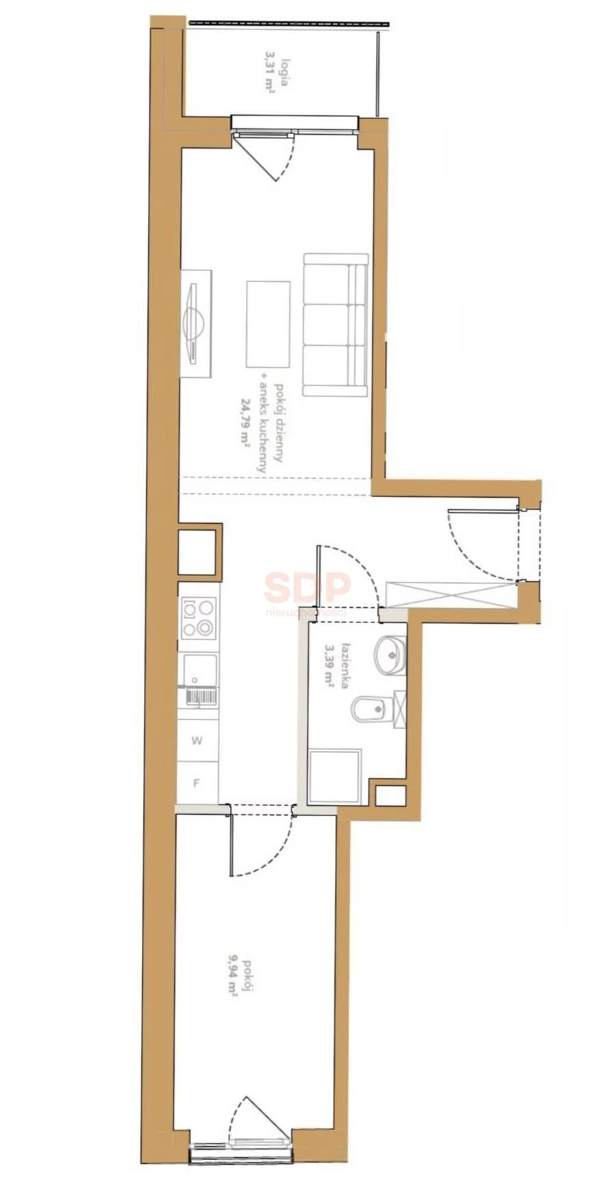 2 pokoje, mieszkanie 39,00 m², piętro 1, oferta nr , 39620, Wrocław, Stare Miasto, Plac Legionów