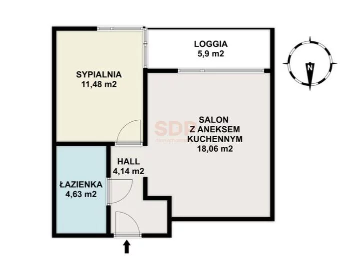2 pokoje, mieszkanie 38,31 m², piętro 1, oferta nr , 42131, Warszawa, Targówek, Targówek, Płosa