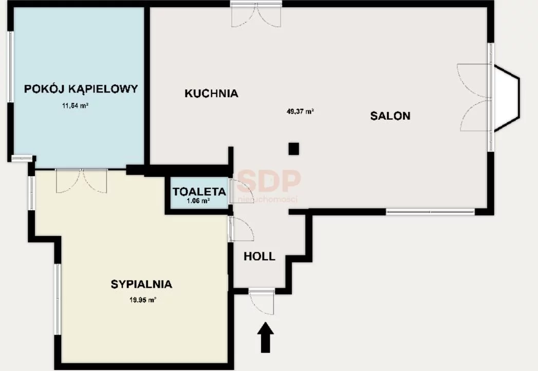 2 pokoje, mieszkanie 81,90 m², piętro 1, oferta nr , 42727, Warszawa, Mokotów, Mokotów, Puławska