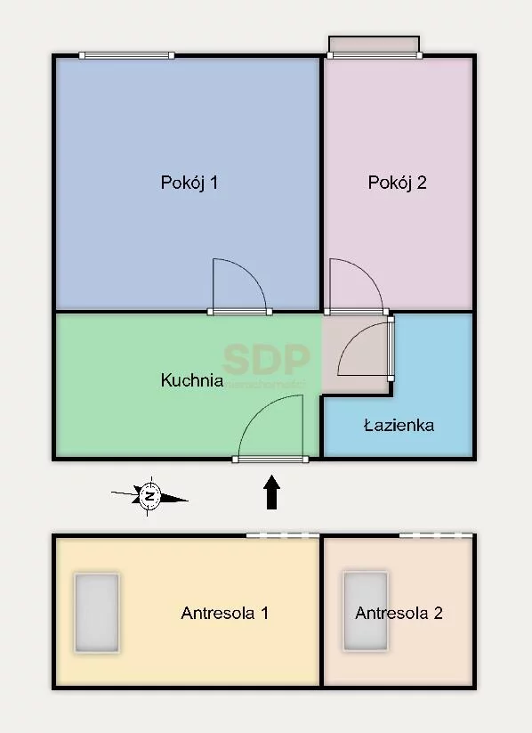 2 pokoje, mieszkanie 41,86 m², piętro 2, oferta nr , 42413, Łódź, Śródmieście, Śródmieście, Rewolucji 1905 roku
