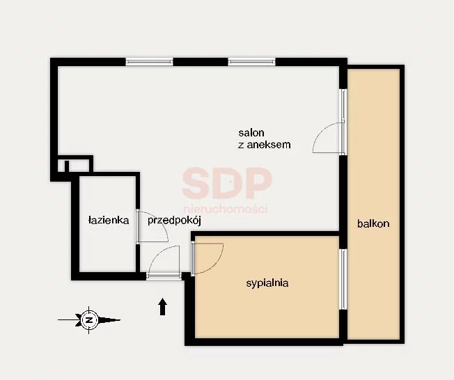 Mieszkanie na sprzedaż, 48,82 m², 2 pokoje, 3 piętro, oferta nr 36582