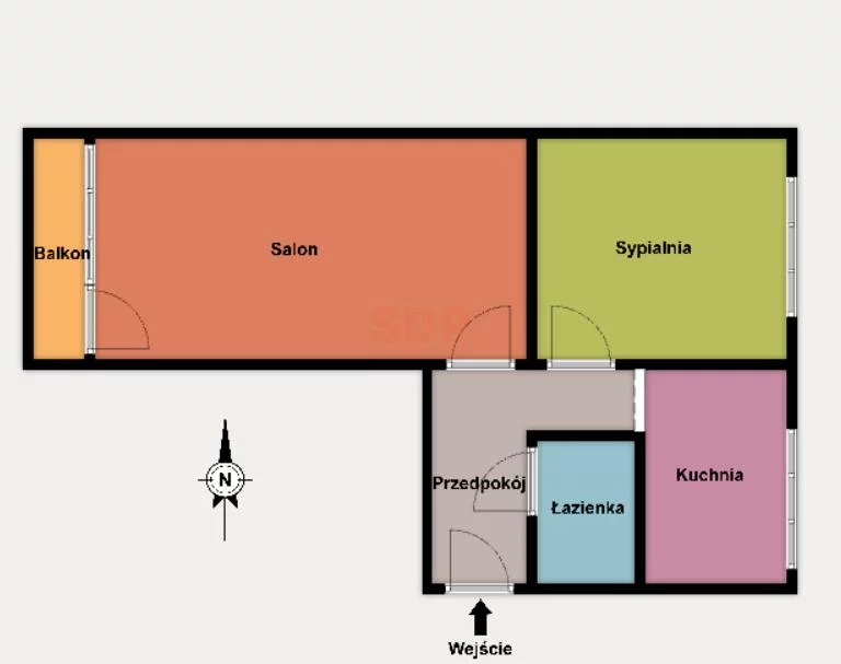 2 pokoje, mieszkanie 39,88 m², piętro 1, oferta nr , 42143, Łódź, Górna, Górna, Rydza Śmigłego