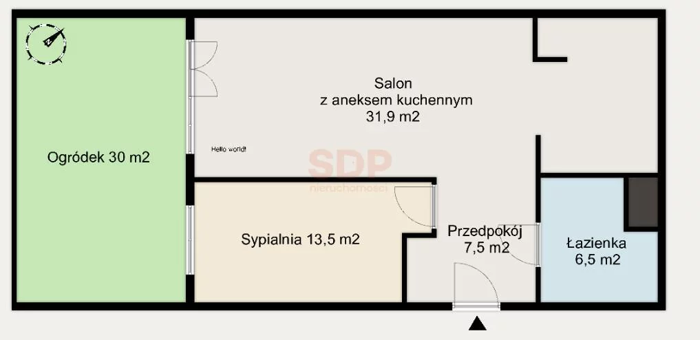 2 pokoje, apartament 59,40 m², parter, oferta nr , 40434, Warszawa, Wilanów, Wilanów, Sarmacka
