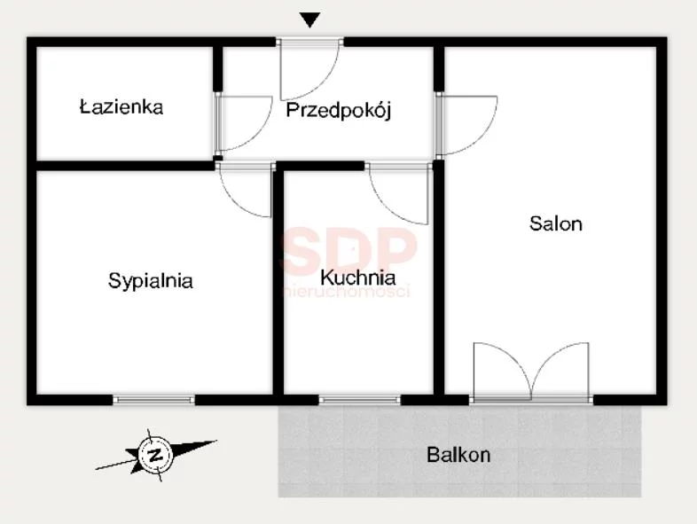 Mieszkanie na sprzedaż, 50,45 m², 2 pokoje, 3 piętro, oferta nr 36316