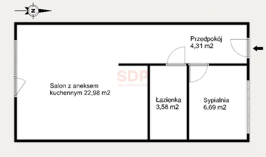 2 pokoje, mieszkanie 38,56 m², piętro 3, oferta nr , 38669, Wrocław, Fabryczna, Stalowa