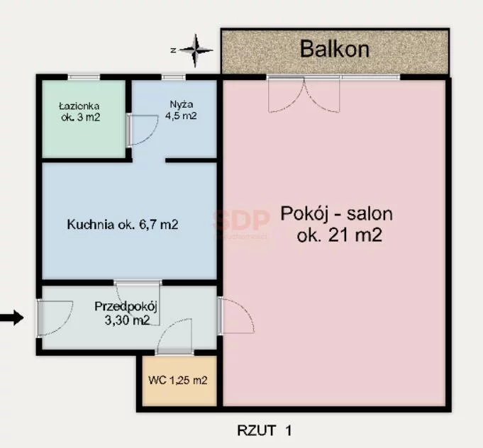 2 pokoje, mieszkanie 39,20 m², parter, oferta nr , 41645, Wrocław, Fabryczna, Stalowa