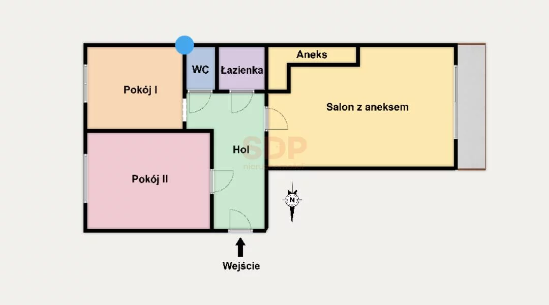 2 pokoje, mieszkanie 45,20 m², piętro 3, oferta nr , 42799, Łódź, Górna, Górna, Stanisława Brzozowskiego