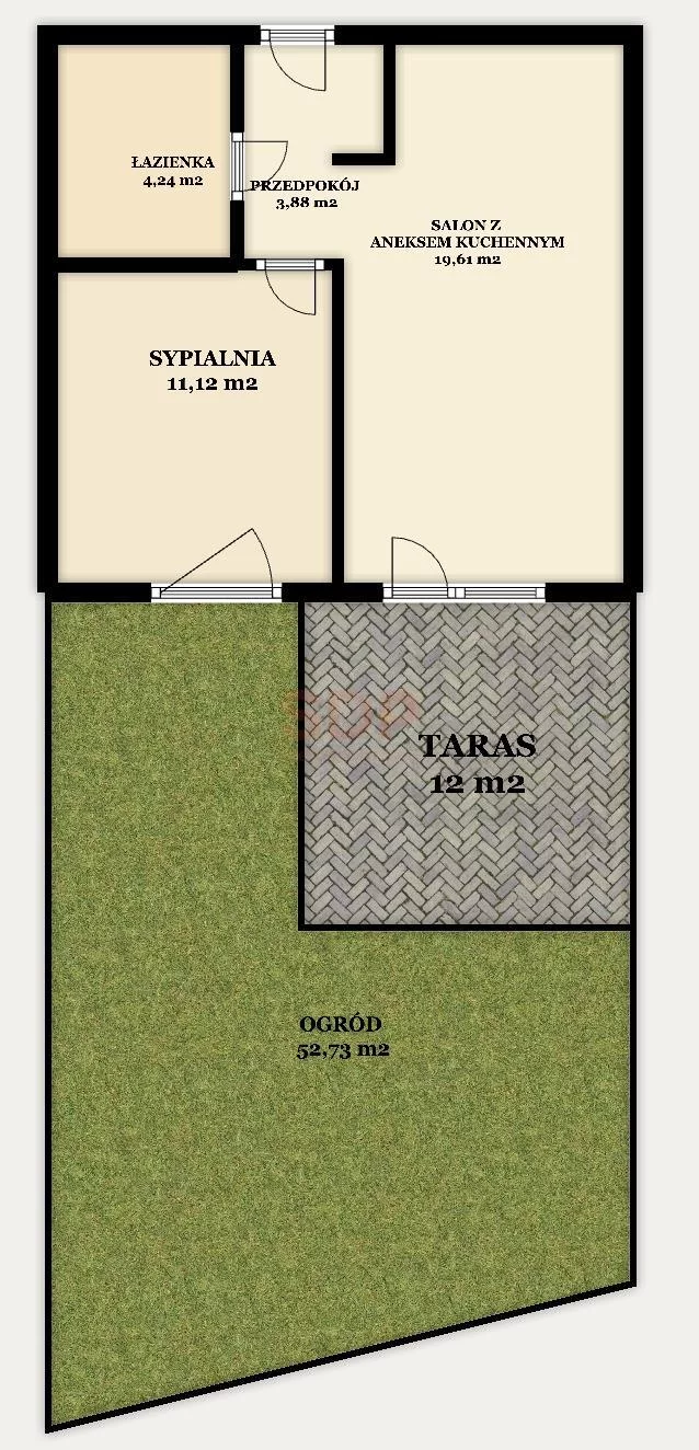2 pokoje, apartament 39,64 m², parter, oferta nr , 37062, Wrocław, Krzyki-Partynice, Krzyki, Stanisława Drabika