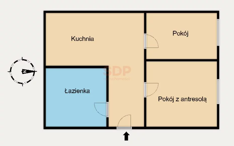 2 pokoje, mieszkanie 44,94 m², piętro 2, oferta nr , 36314, Wrocław, Krzyki-Partynice, Krzyki, Sudecka