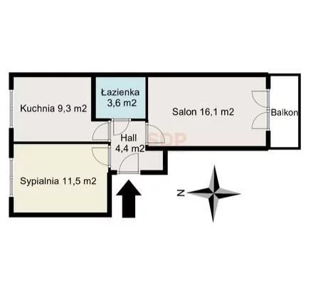 2 pokoje, mieszkanie 44,90 m², piętro 3, oferta nr , 41409, Ząbki, Szwoleżerów