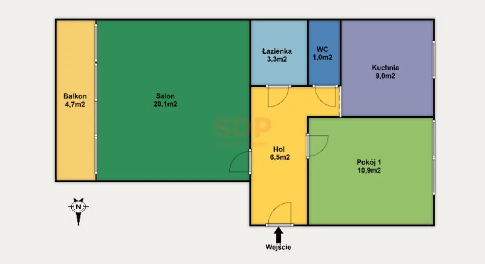 2 pokoje, mieszkanie 50,10 m², piętro 4, oferta nr , 41594, Łódź, Bałuty, Bałuty, Wodnika