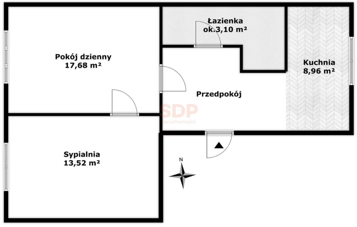 2 pokoje, mieszkanie 49,36 m², piętro 1, oferta nr , 42097, Wołów