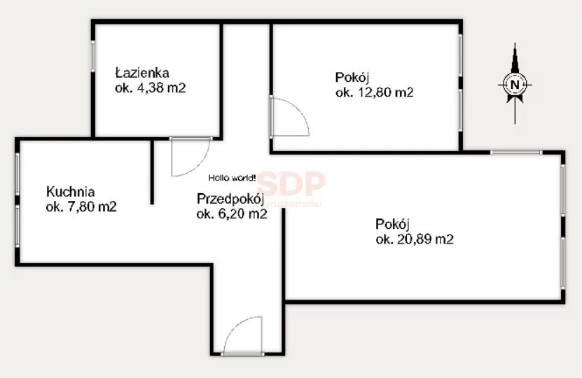 2 pokoje, mieszkanie 52,59 m², piętro 3, oferta nr , 42507, Wrocław, Biskupin-Sępolno-Dąbie-Bartoszowice, Śródmieście