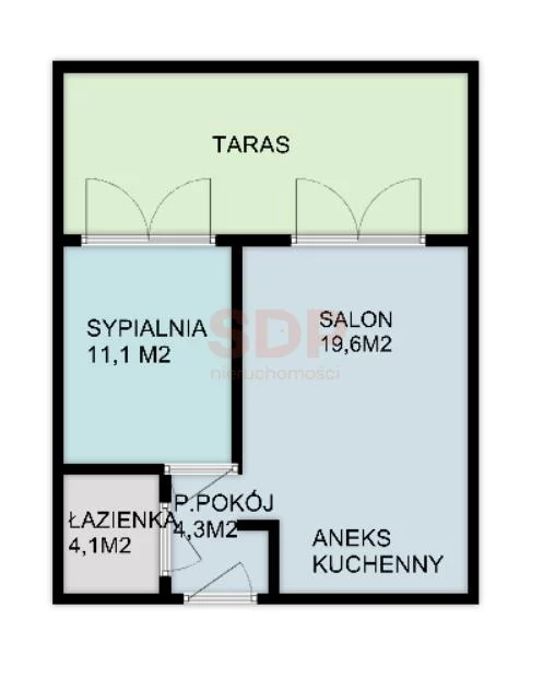 Mieszkanie dwupokojowe 37,00 m², Wrocław, Krzyki-Partynice, Krzyki, Sprzedaż