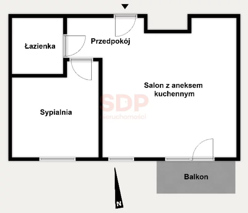 Mieszkanie na sprzedaż, 48,20 m², 2 pokoje, 3 piętro, oferta nr 37077