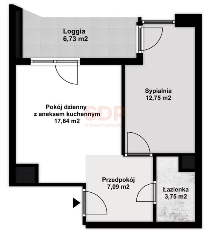 Mieszkanie dwupokojowe 41,23 m², Wrocław, Biskupin-Sępolno-Dąbie-Bartoszowice, Śródmieście, Wybrzeże Conrada - Korzeniowskiego, Sprzedaż