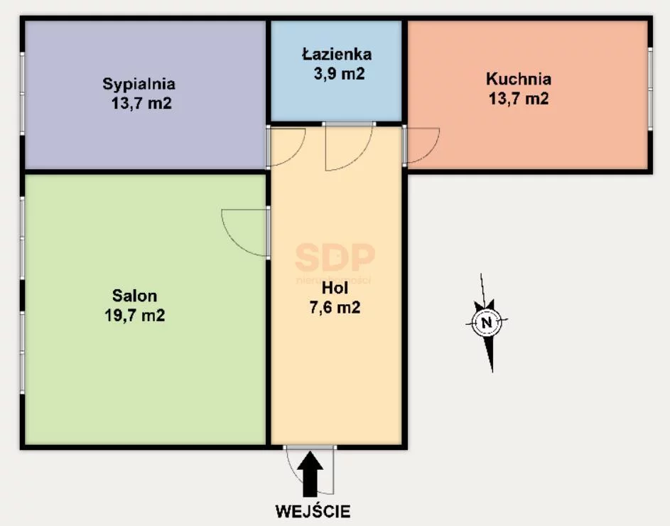 2 pokoje, mieszkanie 58,65 m², piętro 1, oferta nr , 38447, Łódź, Górna, Górna, Zarzewska