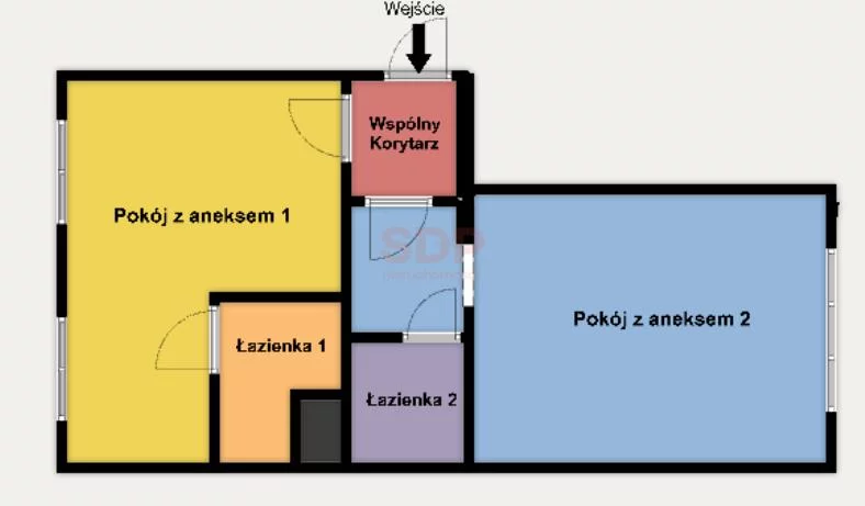 2 pokoje, mieszkanie 51,00 m², piętro 2, oferta nr , 42704, Łódź, Zawiszy Czarnego