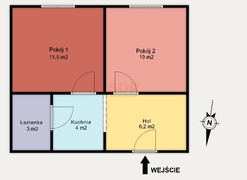2 pokoje, mieszkanie 34,70 m², piętro 2, oferta nr , 42766, Łódź, Kopernika Mikołaja