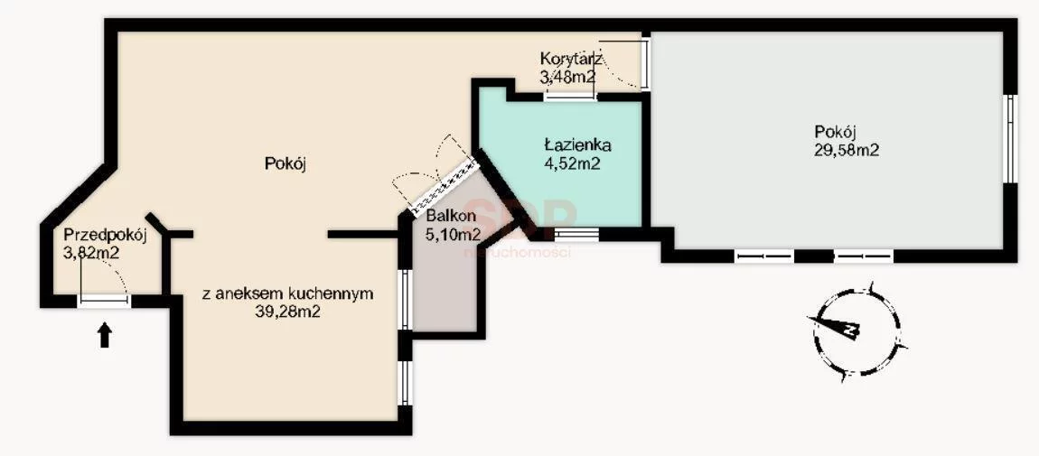 2 pokoje, apartament 80,68 m², piętro 2, oferta nr , 42775, Wrocław, Biskupin-Sępolno-Dąbie-Bartoszowice, Śródmieście, Marcinkowskiego Karola