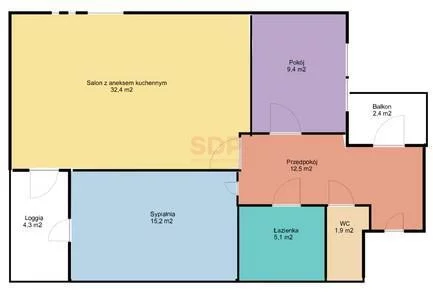 3 pokoje, mieszkanie 76,50 m², piętro 3, oferta nr , 39699, Wrocław, Fabryczna, Al. Gen. J. Hallera