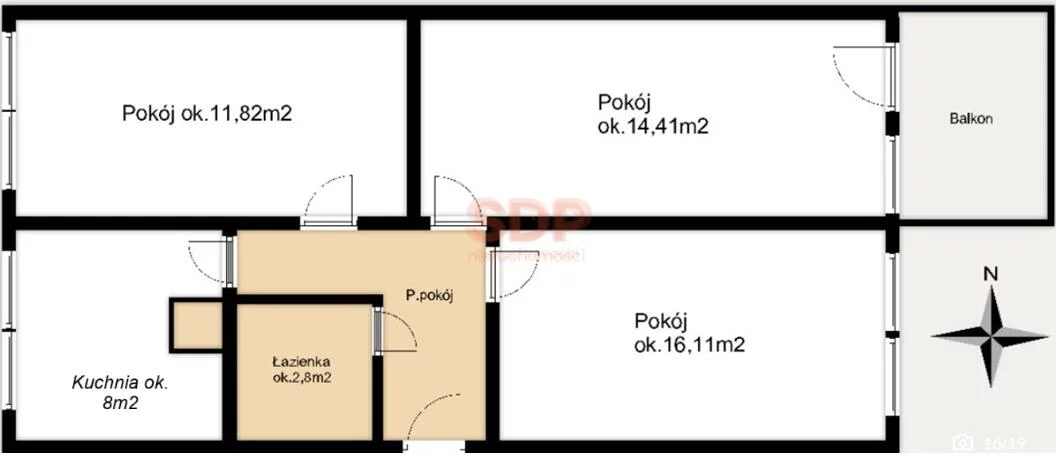 3 pokoje, mieszkanie 57,68 m², piętro 3, oferta nr , 42310, Wrocław, Al. Poprzeczna