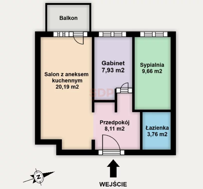 3 pokoje, mieszkanie 50,07 m², piętro 4, oferta nr , 39663, Łódź, Polesie, Polesie, aleje Politechniki