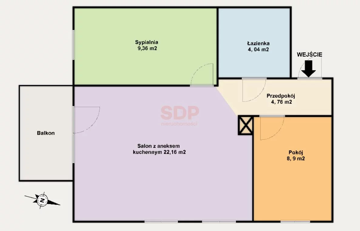 3 pokoje, mieszkanie 49,22 m², piętro 2, oferta nr , 41901, Łódź, Polesie, Polesie, aleje Politechniki