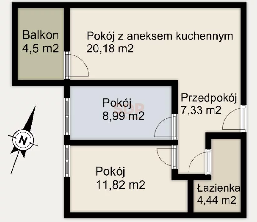 3 pokoje, apartament 53,68 m², piętro 1, oferta nr , 42424, Wrocław, Fabryczna, Andrzeja Frydeckiego