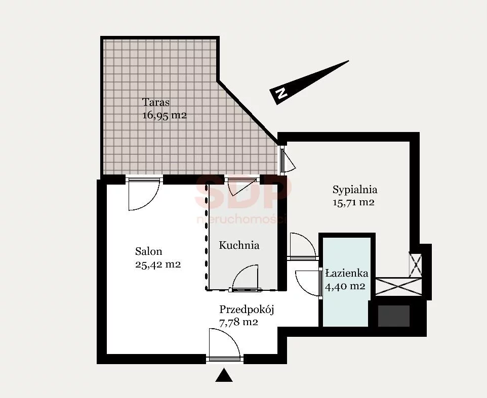 3 pokoje, mieszkanie 54,25 m², parter, oferta nr , 37253, Wrocław, Krzyki-Partynice, Krzyki, Braterska