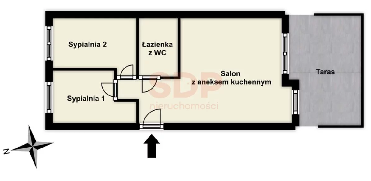 Mieszkanie na sprzedaż, 56,03 m², 3 pokoje, parter, oferta nr 37743