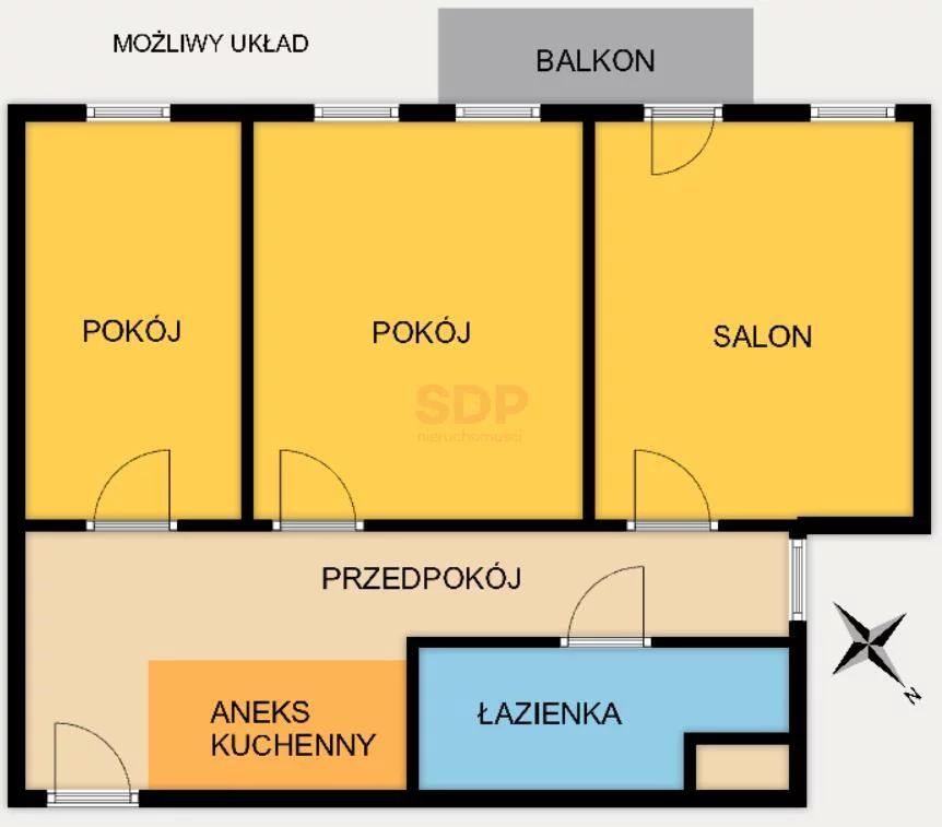 3 pokoje, mieszkanie 73,00 m², piętro 3, oferta nr , 38821, Wrocław, Biskupin-Sępolno-Dąbie-Bartoszowice, Śródmieście, Daszyńskiego